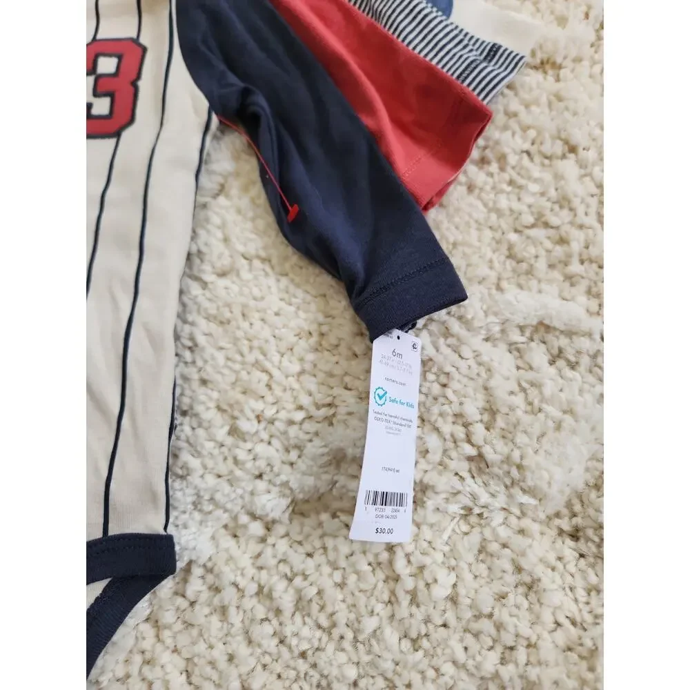Carter's Boy Onsies 4 pack Brand NEW w/TAGS, 6 months Baseball Football Sports